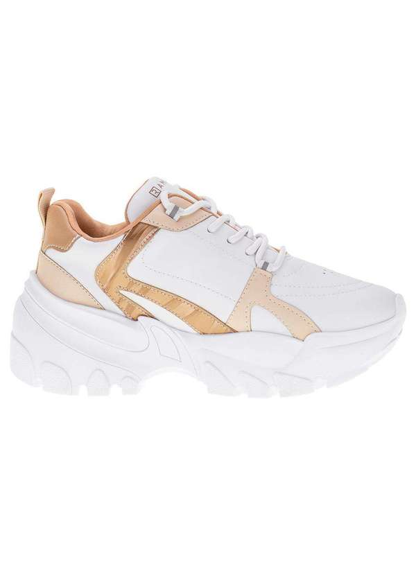 Ramarim - Tênis Feminino Dad Sneaker Ramarim - 2385204 - Branco/Bege 5