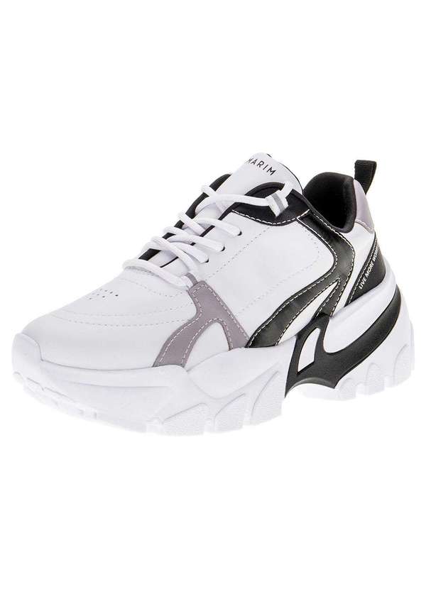 Ramarim - Tênis Feminino Dad Sneaker Ramarim - 2385204 - Branco/Preto