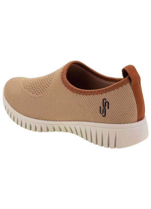 Usaflex - Tênis Feminino Gaspea Tricot Usaflex - Ae2208 - Camel 3