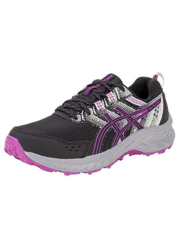 Asics - Tênis Feminino Gel Venture 9 Asics - 1012b313 - Preto/Lilas