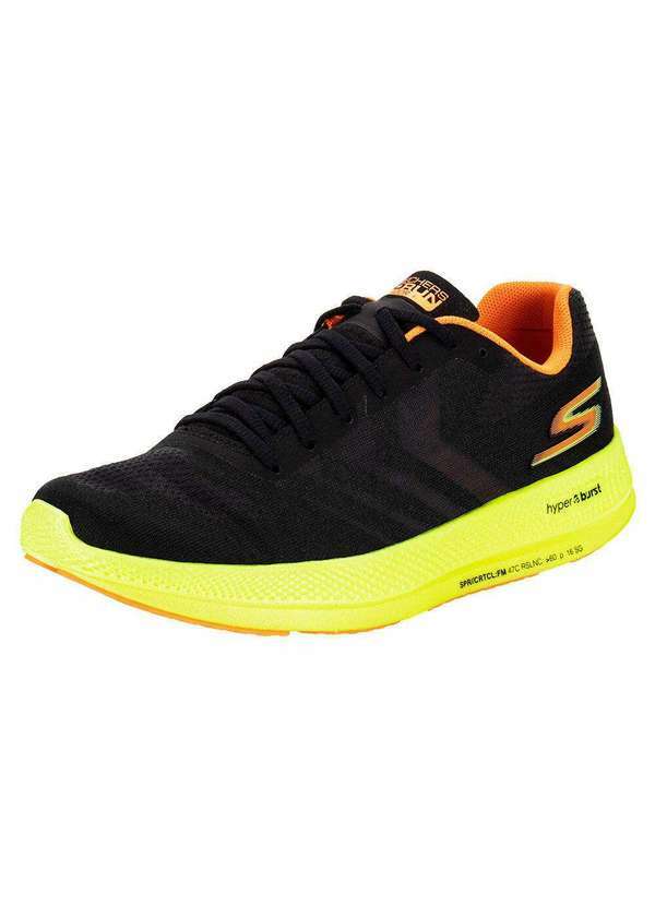 Skechers - Tênis Feminino Go Run Razor Skechers 130001 - Preto/Amarelo