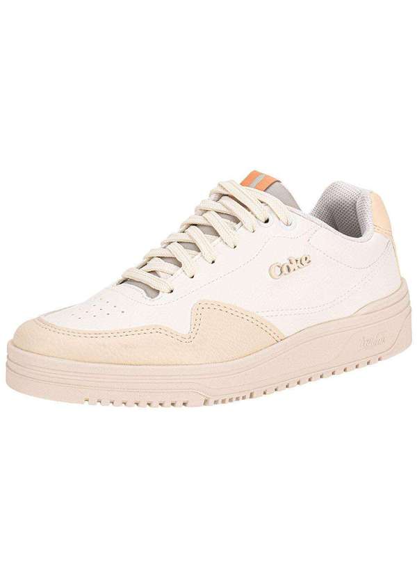 Coca Cola - Tênis Feminino Hope Town Coca-Cola Cc2483 Branco/Bege 1