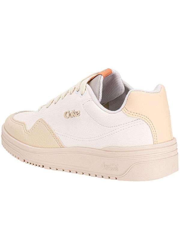 Coca Cola - Tênis Feminino Hope Town Coca-Cola Cc2483 Branco/Bege 3