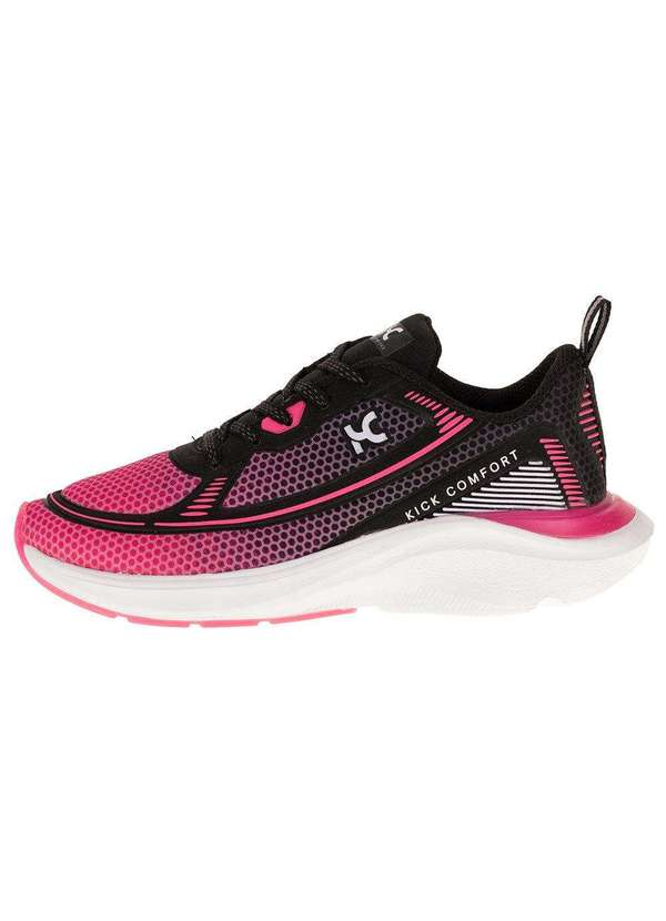 Box 200 - Tênis Feminino Kick Confort Vantage Box 200 - Kc2266 - Preto/Rosa 2