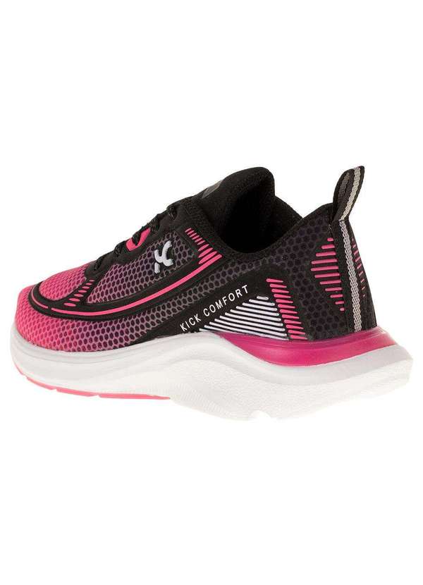 Box 200 - Tênis Feminino Kick Confort Vantage Box 200 - Kc2266 - Preto/Rosa 3