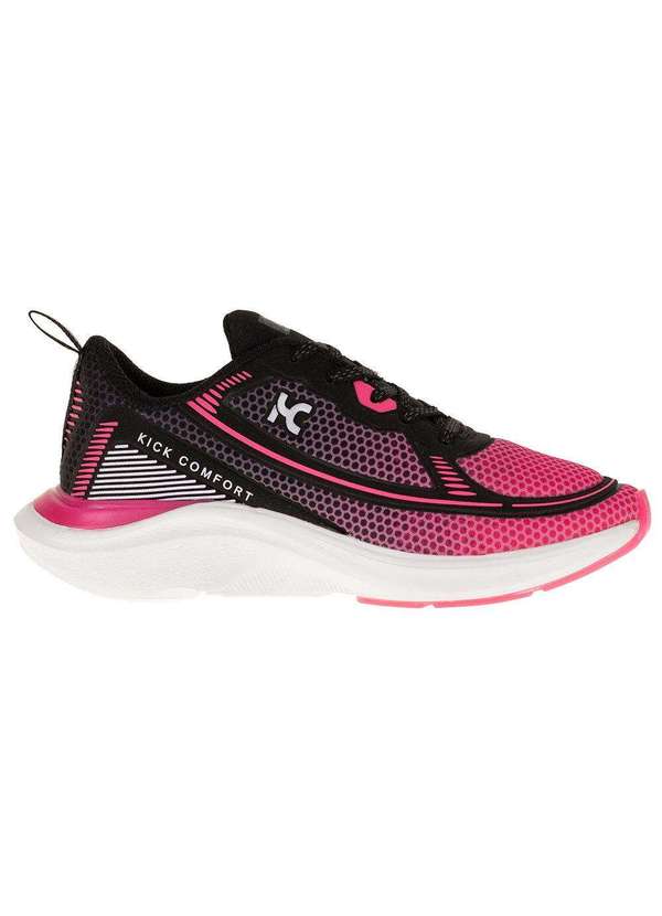 Box 200 - Tênis Feminino Kick Confort Vantage Box 200 - Kc2266 - Preto/Rosa 5