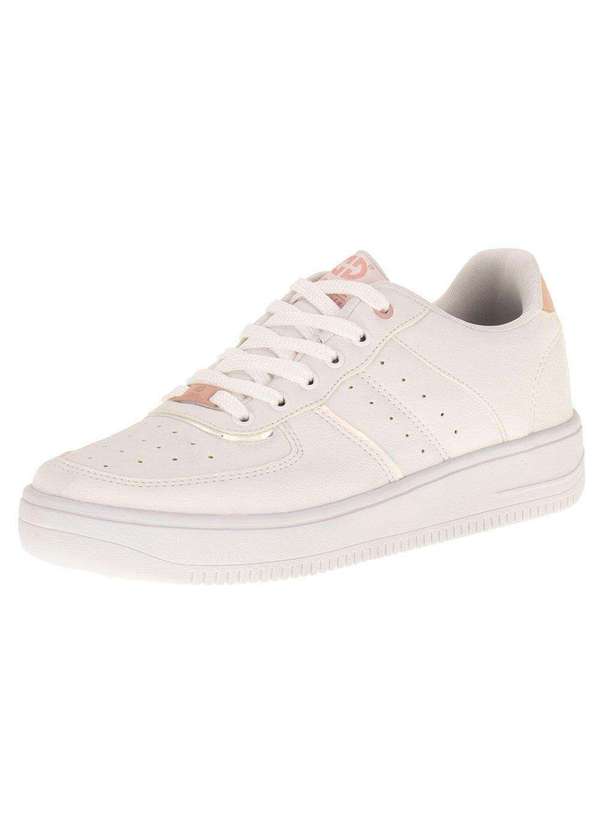 Tênis Feminino Kings Ollie- 501 Branco/Rosa 01 Clovis Calcados