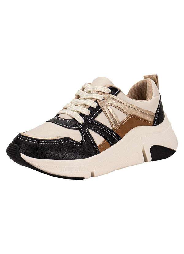 Modare - Tênis Feminino Modare 7401102 - Bege/Preto
