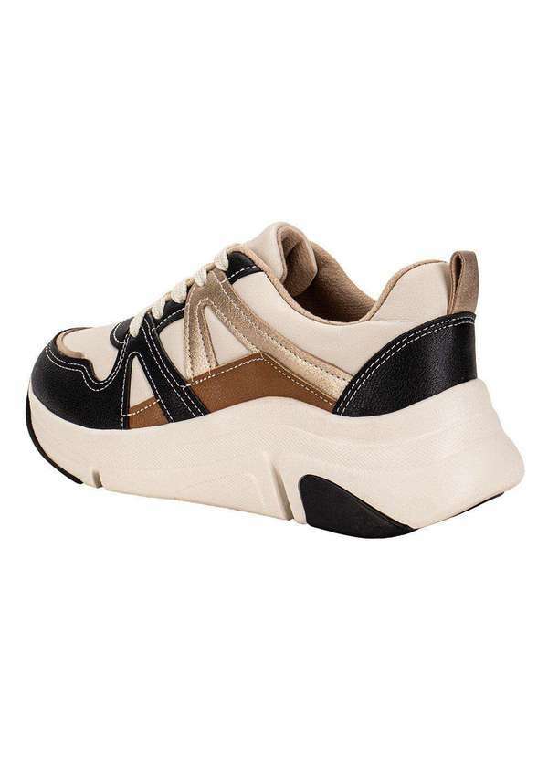Modare - Tênis Feminino Modare 7401102 - Bege/Preto 3