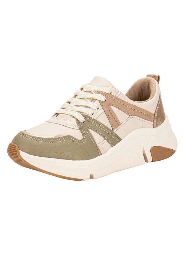 Modare - Tênis Feminino Modare 7401102 - Bege/Verde