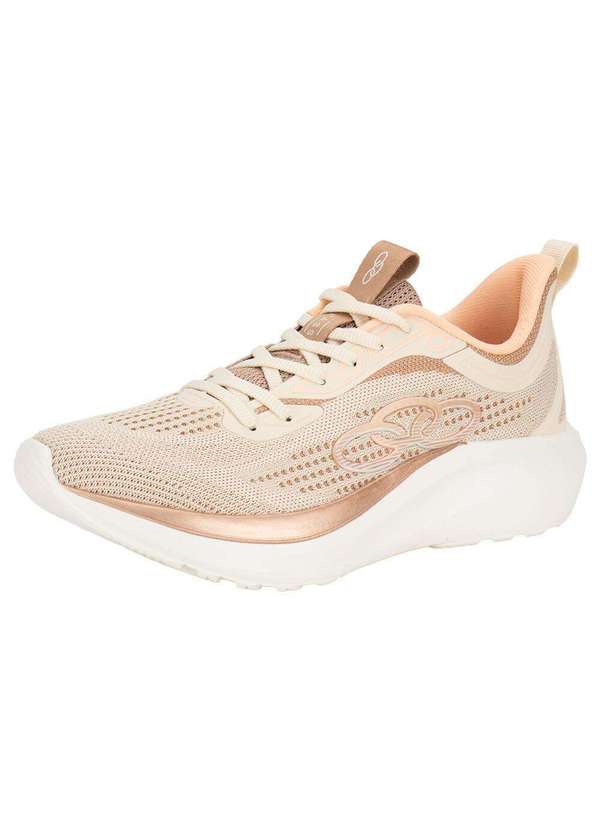 Olympikus - Tênis Feminino Passo Olympikus 43242437 Bege/Laranja