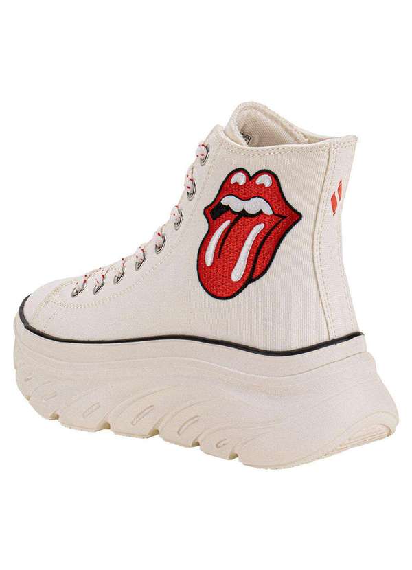 Skechers - Tênis Feminino Rolling Stones Funky Street Sing It Loud - Branco/Vermelho 3