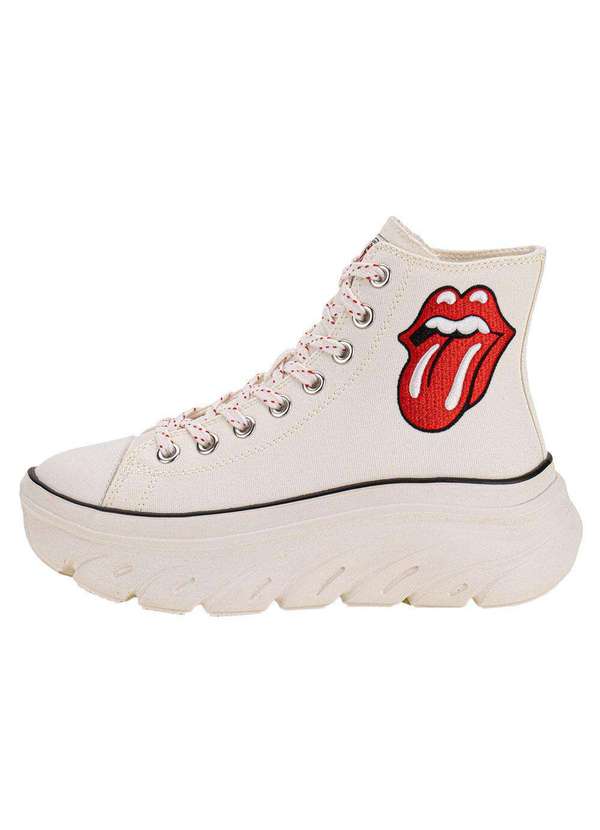 Skechers - Tênis Feminino Rolling Stones Funky Street Sing It Loud - Branco/Vermelho 5