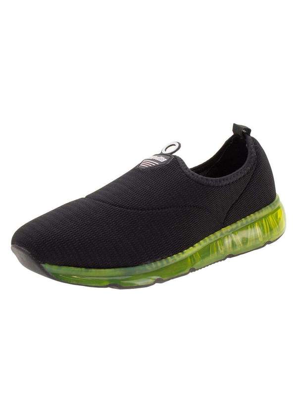 Actvitta - Tênis Feminino Slip On Actvitta - 4215404 - Preto/Verde