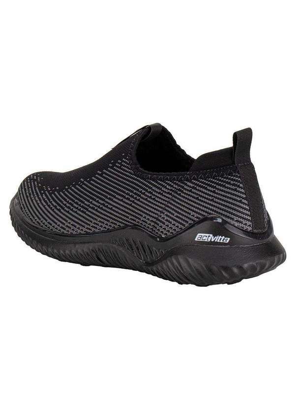 Actvitta - Tênis Feminino Slip On Actvitta 4802244 - Preto/Cinza 3