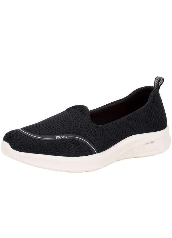 Actvitta - Tênis Feminino Slip On Actvitta 4853100 Preto/Bege 1