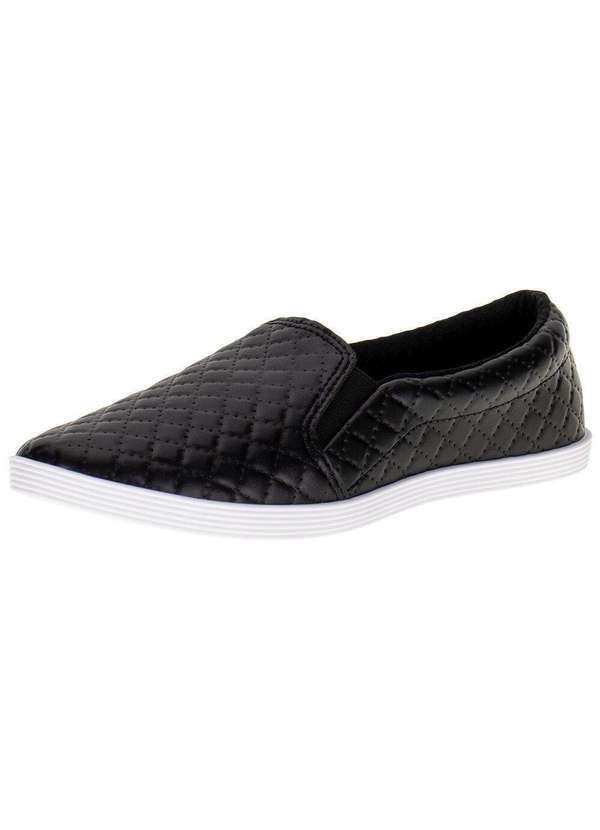 Beira Rio - Tênis Feminino Slip On Beira Rio - 4205142 - Preto