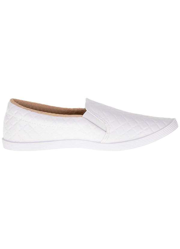 Beira Rio - Tênis Feminino Slip On Beira Rio - 4205142 - Branco 5