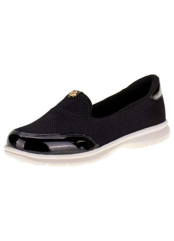 Modare - Tênis Feminino Slip On Modare - 7341305 - Preto