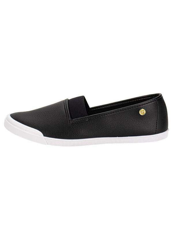 Moleca - Tênis Feminino Slip On Moleca 5109791 - Preto/Branco 2