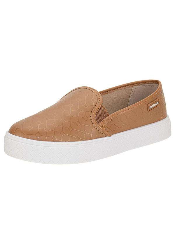 Moleca - Tênis Feminino Slip On Moleca 5712304 - Camel