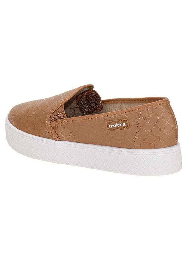 Moleca - Tênis Feminino Slip On Moleca 5712304 - Camel 3