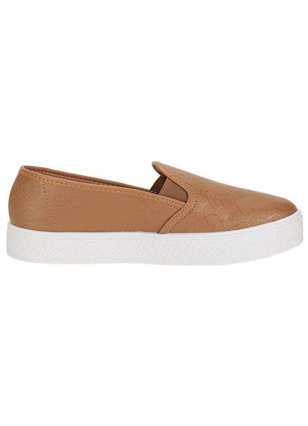 Moleca Tênis Feminino Slip On Moleca 5712304 Camel