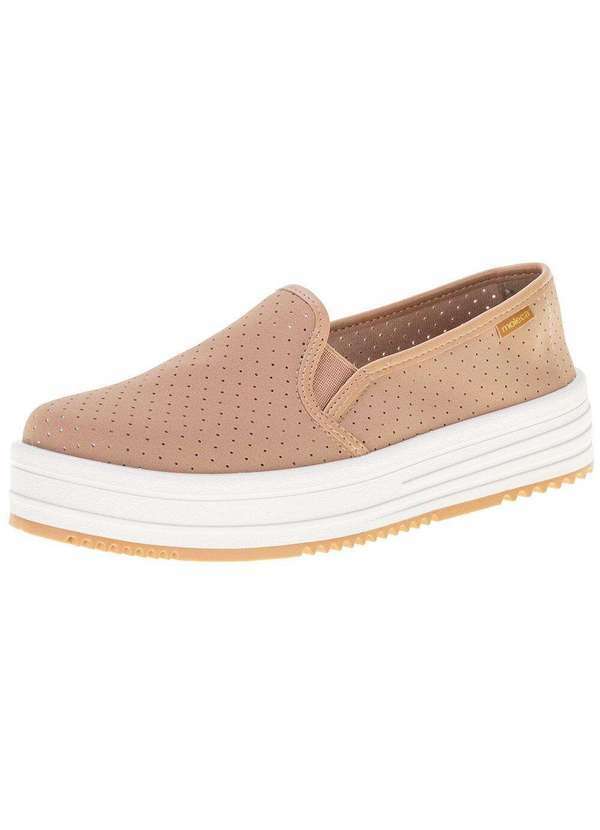 Moleca - Tênis Feminino Slip On Moleca - 5782100 - Bege