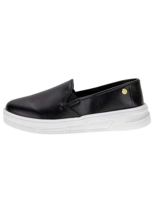 Moleca - Tênis Feminino Slip On Moleca - 5786100 - Preto/Branco 2