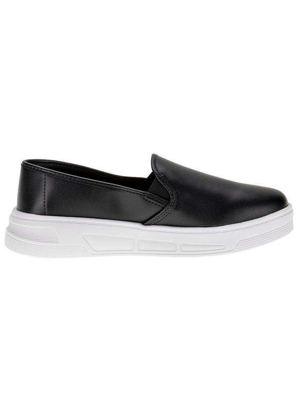 Moleca - Tênis Feminino Slip On Moleca - 5786100 - Preto/Branco 5