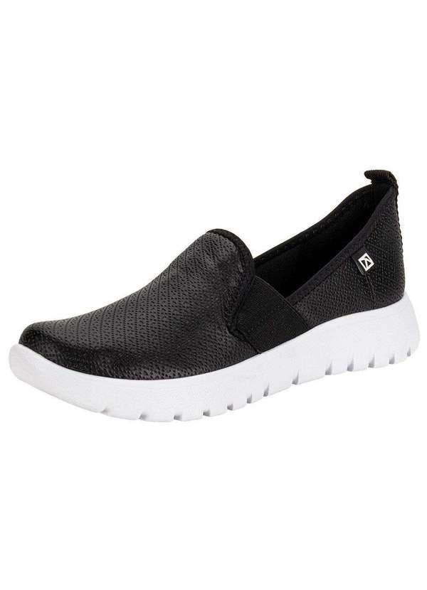 Piccadilly - Tênis Feminino Slip On Piccadilly 950042 - Preto/Branco 1