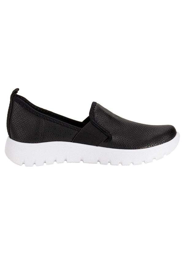Piccadilly - Tênis Feminino Slip On Piccadilly 950042 - Preto/Branco 5