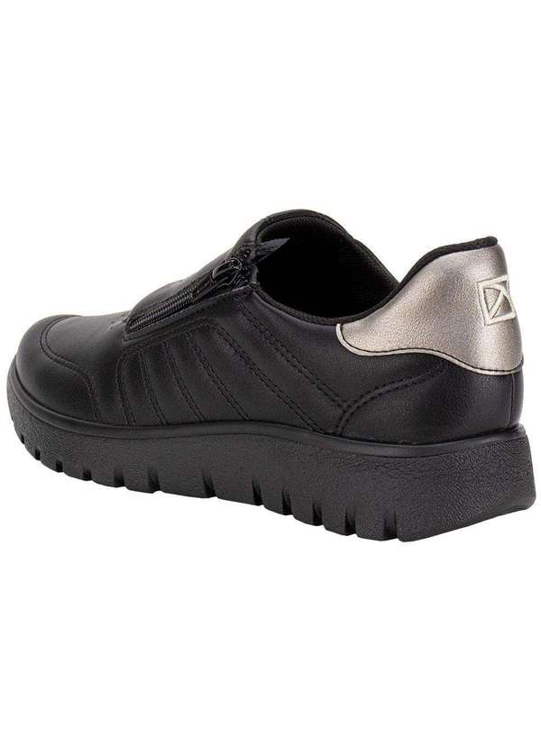 Piccadilly - Tênis Feminino Slip On Piccadilly 950047 Preto/Cinza 3