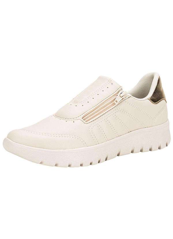 Piccadilly - Tênis Feminino Slip On Piccadilly 950047 Marfim