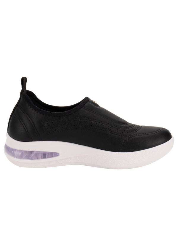 Piccadilly - Tênis Feminino Slip On Softstep Piccadilly 940002 - Preto 4