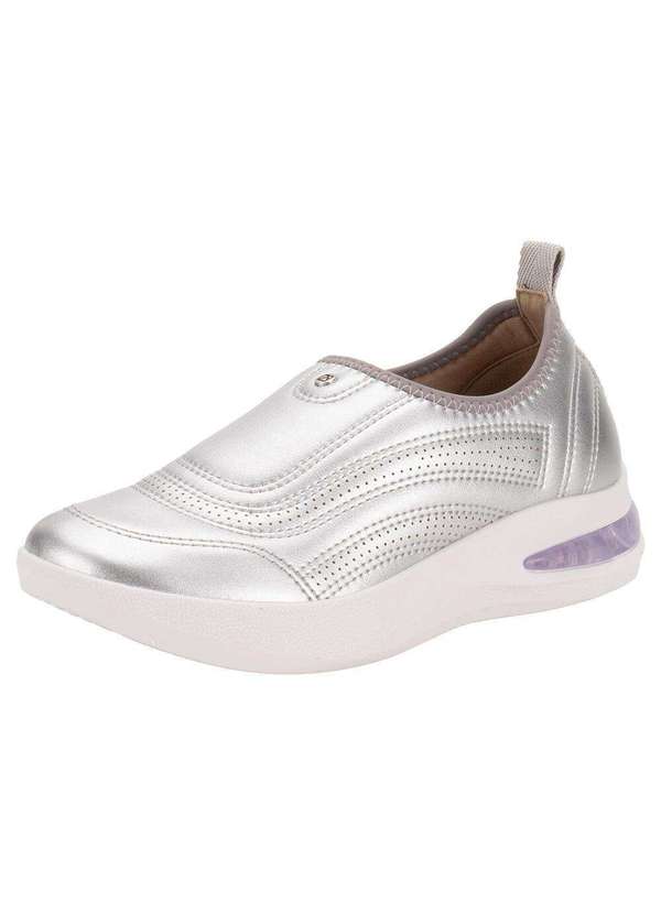 Piccadilly - Tênis Feminino Slip On Softstep Piccadilly 940002 - Prata