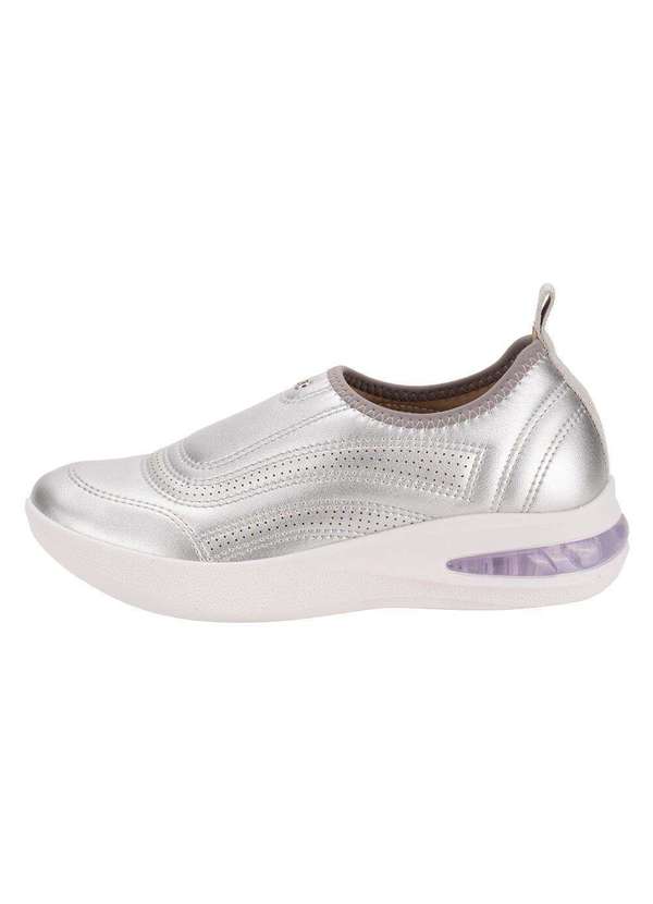 Piccadilly - Tênis Feminino Slip On Softstep Piccadilly 940002 - Prata 2