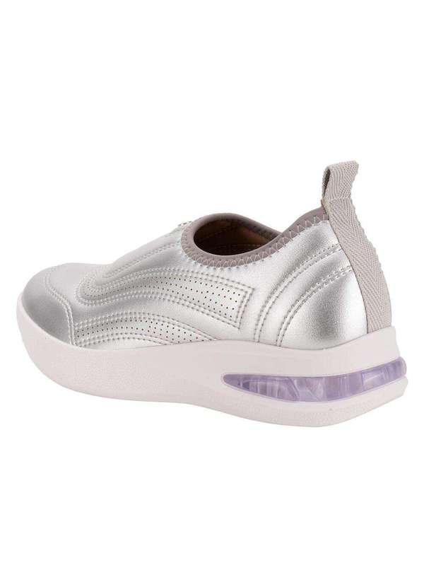 Piccadilly - Tênis Feminino Slip On Softstep Piccadilly 940002 - Prata 3