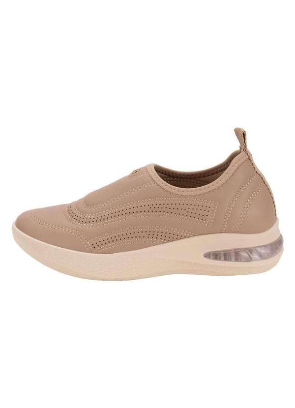 Piccadilly - Tênis Feminino Slip On Softstep Piccadilly 940002 - Bege 2