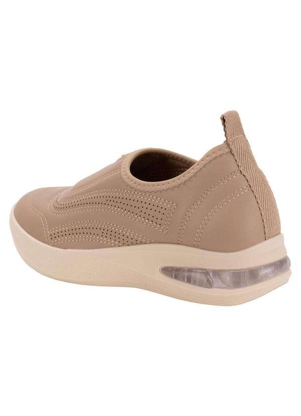 Piccadilly - Tênis Feminino Slip On Softstep Piccadilly 940002 - Bege 3
