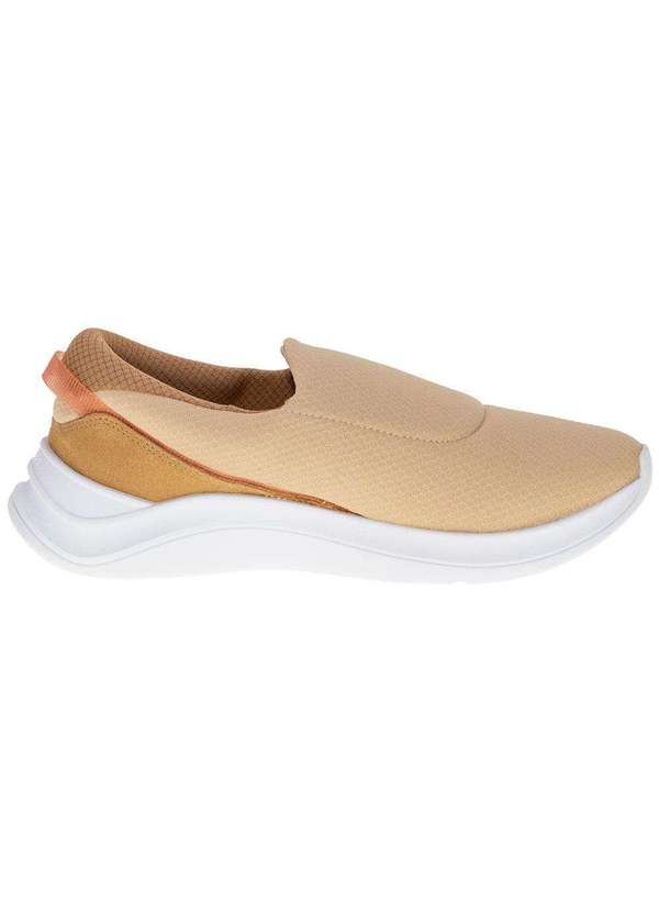 Usaflex - Tênis Feminino Slip On Usaflex  Al1205 - Natural 5