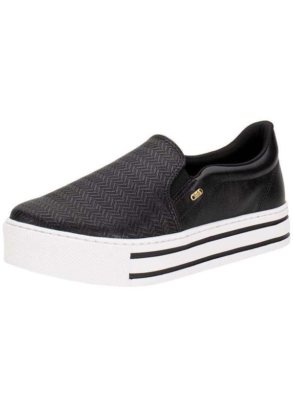 Via Marte - Tênis Feminino Slip On Via Marte 010023 Preto 01