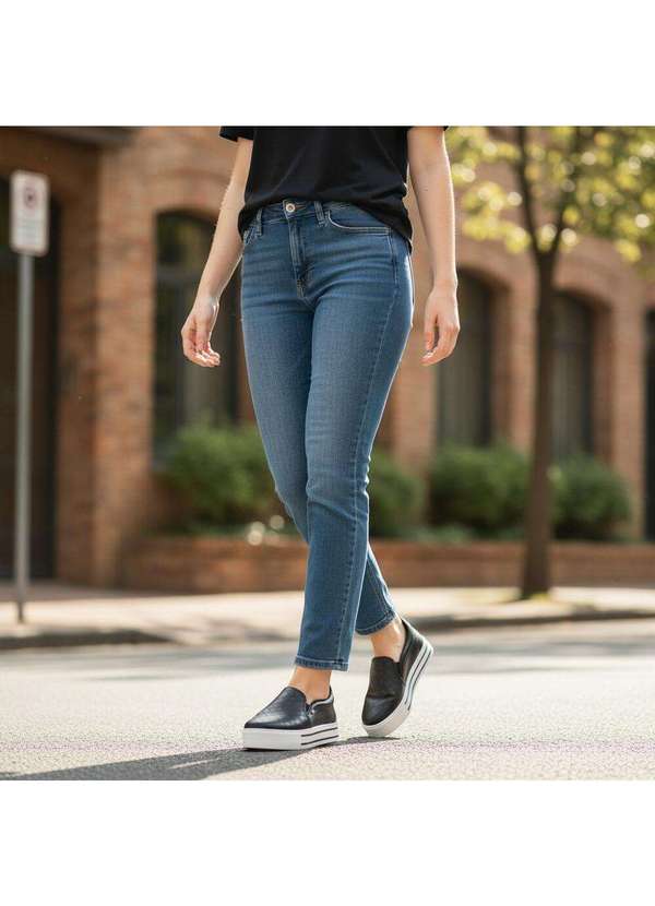 Via Marte - Tênis Feminino Slip On Via Marte 010023 Preto/Branco 2