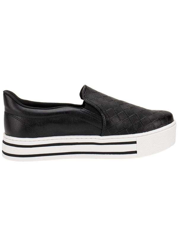 Via Marte - Tênis Feminino Slip On Via Marte 010023 Preto/Branco 5