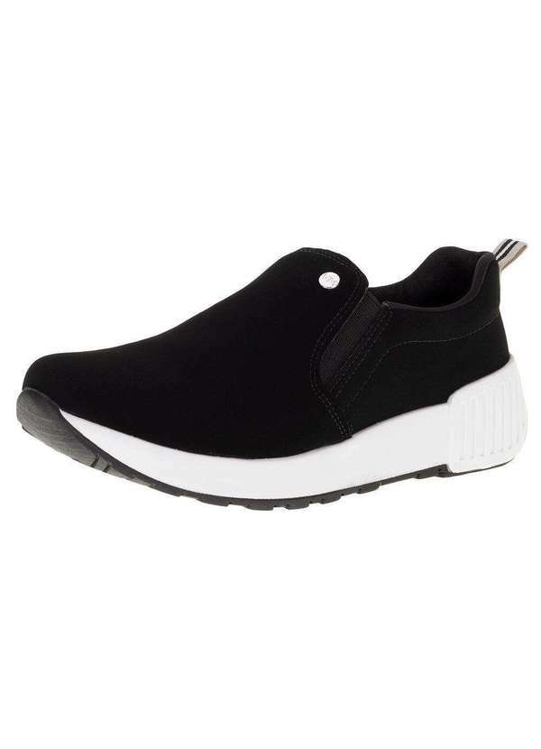 Via Marte - Tênis Feminino Slip On Via Marte - 202706 - Preto/Nobuck