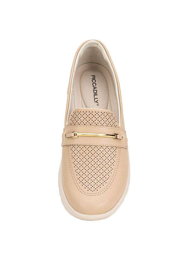 Piccadilly - Tênis Feminino Slip On Vick Piccadilly 950046 Bege 5