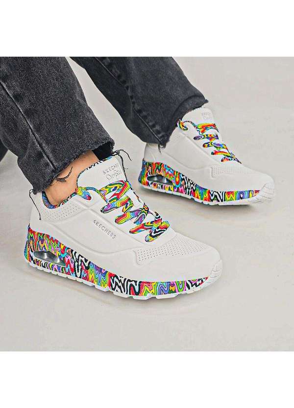 Skechers - Tênis Feminino Uno Mini Drip Skechers 177959 - Branco 2