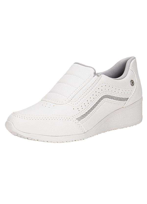 Kolosh - Tênis Feminino Upper Slip On Kolosh C1817 - Branco/Prata