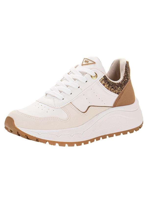 Via Marte - Tênis Feminino Via Marte 1360007 - Branco/Bege