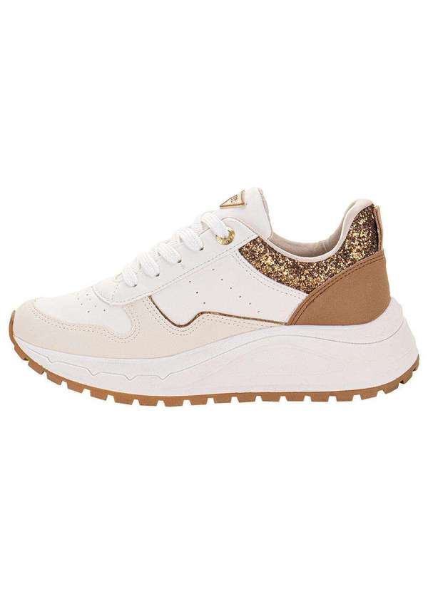 Via Marte - Tênis Feminino Via Marte 1360007 - Branco/Bege 2